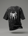 Spider Acid-Wash Oversized T-Shirt