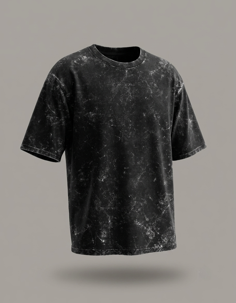 Spider Acid-Wash Oversized T-Shirt