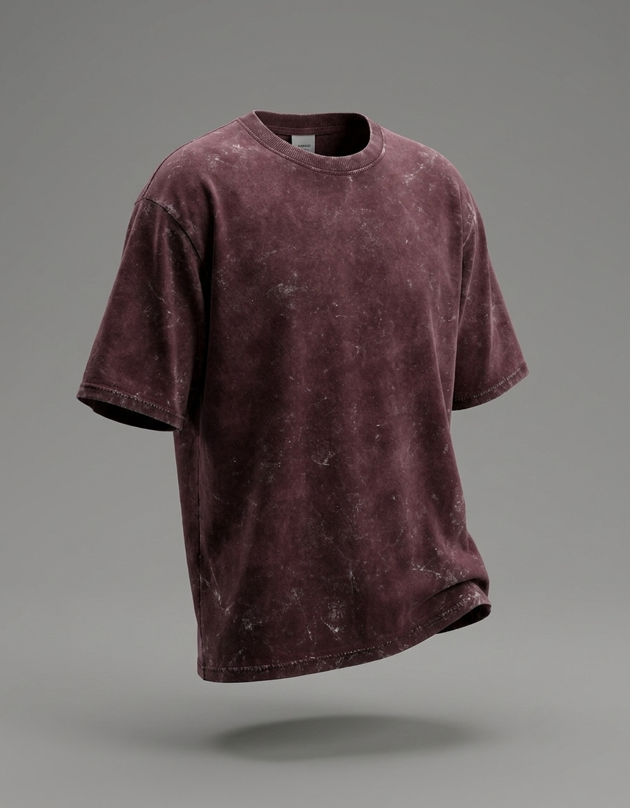 Spider Acid-Wash Oversized T-Shirt