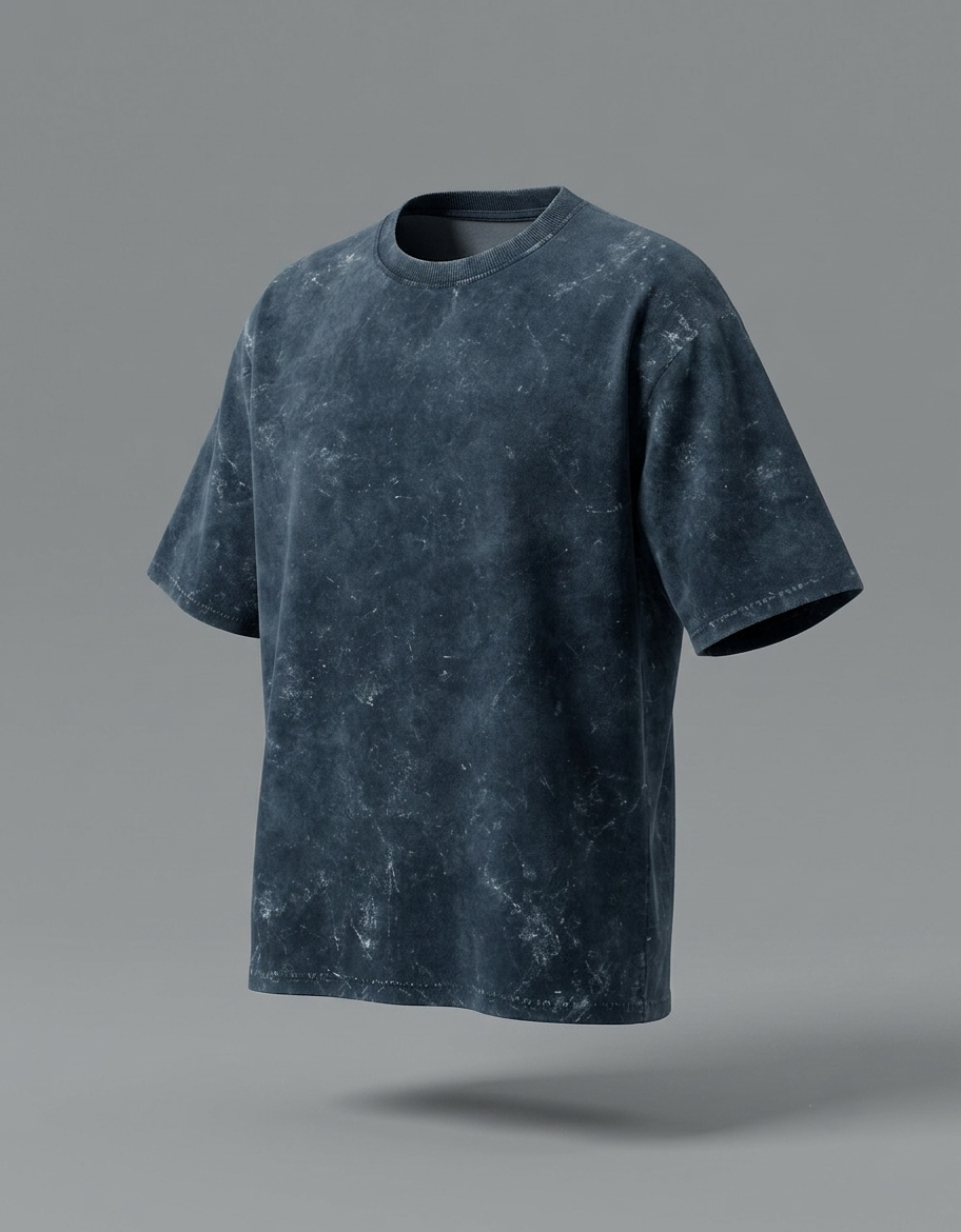 Spider Acid-Wash Oversized T-Shirt