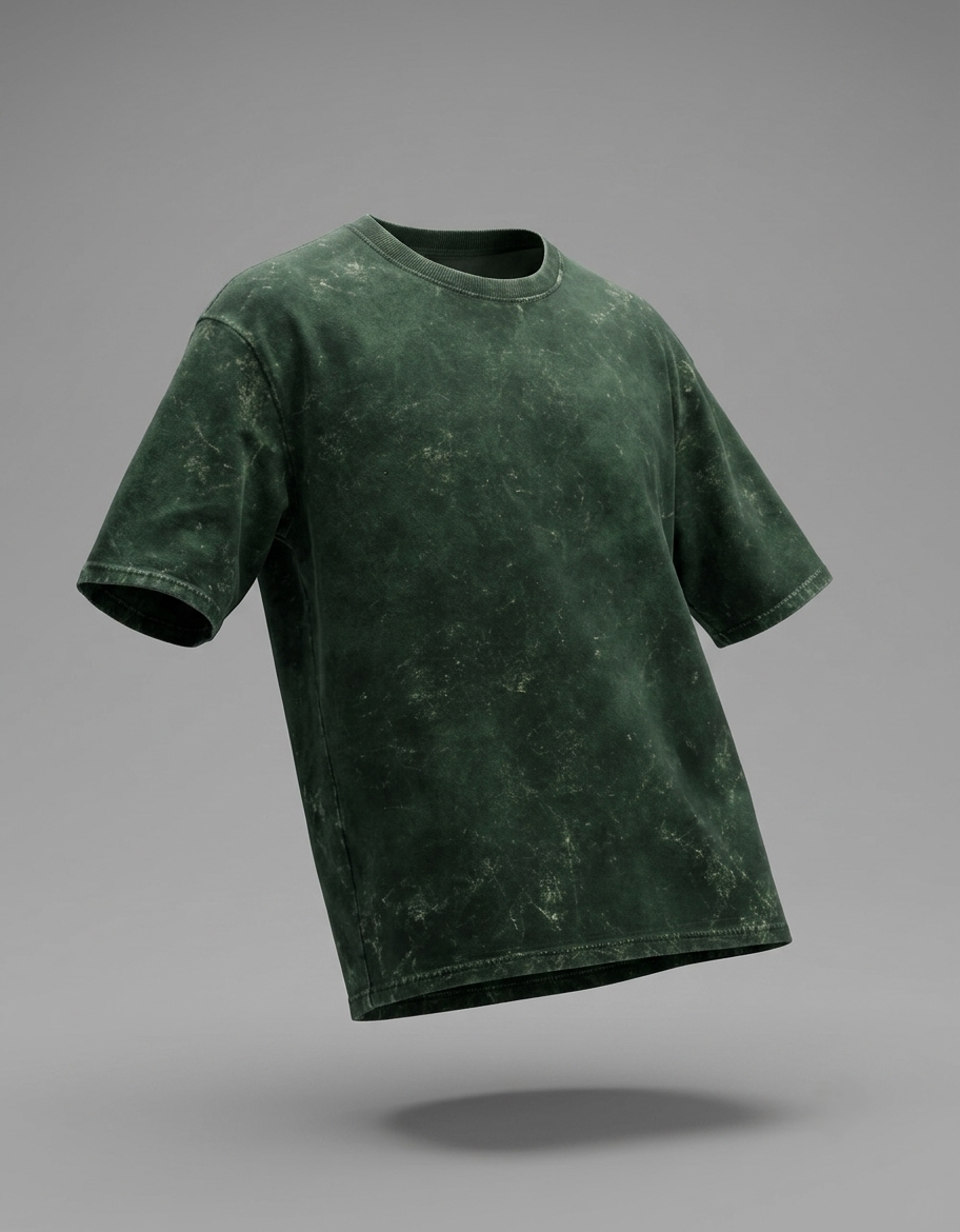 Spider Acid-Wash Oversized T-Shirt
